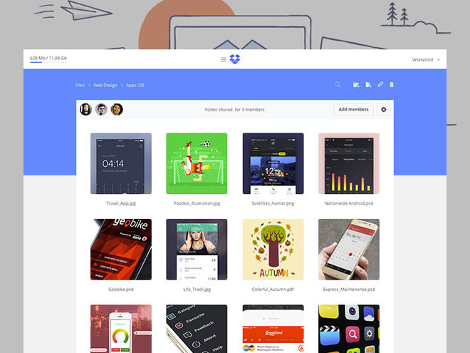 Dropbox File Page Redesign Concept