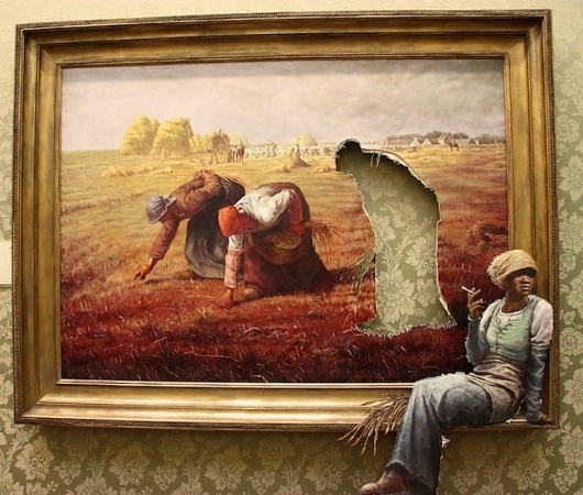 Work break « Bits and Pieces #painting #banksy #art