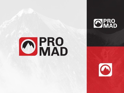 Promad Logo Design Concept mountain graphic design identity modern logo logo designer design outdoors mark logo mark minimal vector logo branding brand identity