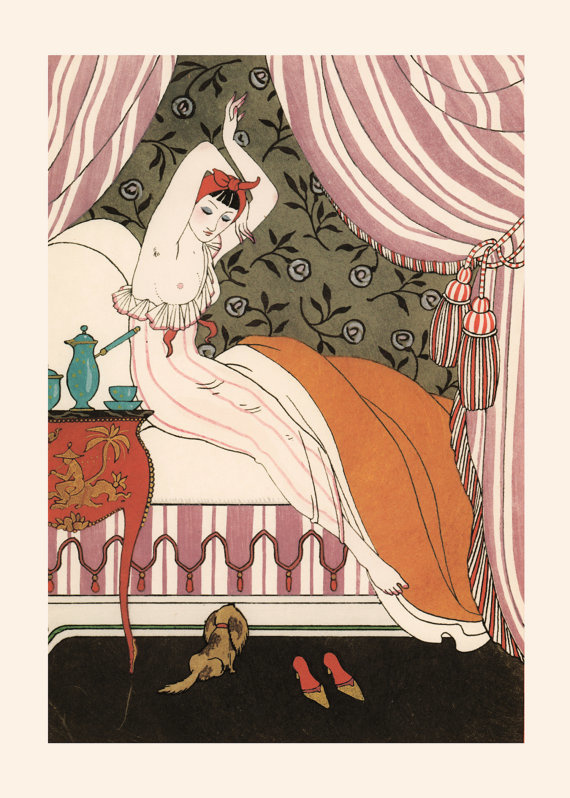 EROTIC FASHION POSTER Antique Erotica Romantic Poster Art