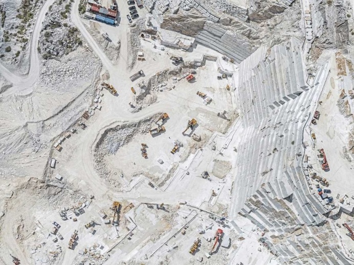 Aerial Views of The Carrara Marble Mines by Bernhard Lang