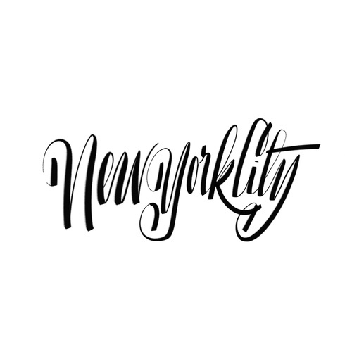NYC Citylogo | @spencerventure | spencerventure.com #lettering #handdrawn #logo #letterforms #penandink #ink #digital #blackandwhite #brush