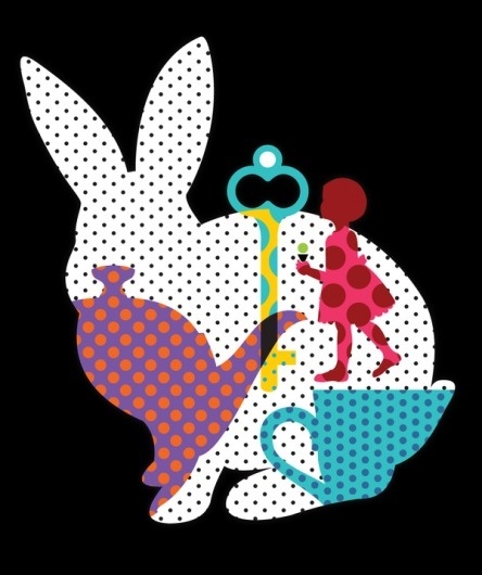 Easter Menu + Tee on the Behance Network #vector #pattern #cream #menu #alice #illustration #easter #ice #wonderland #minima
