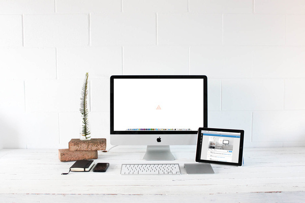 Our Studio Sorbet #interior #brick #white #office #sorbet #desk #minimal #studio