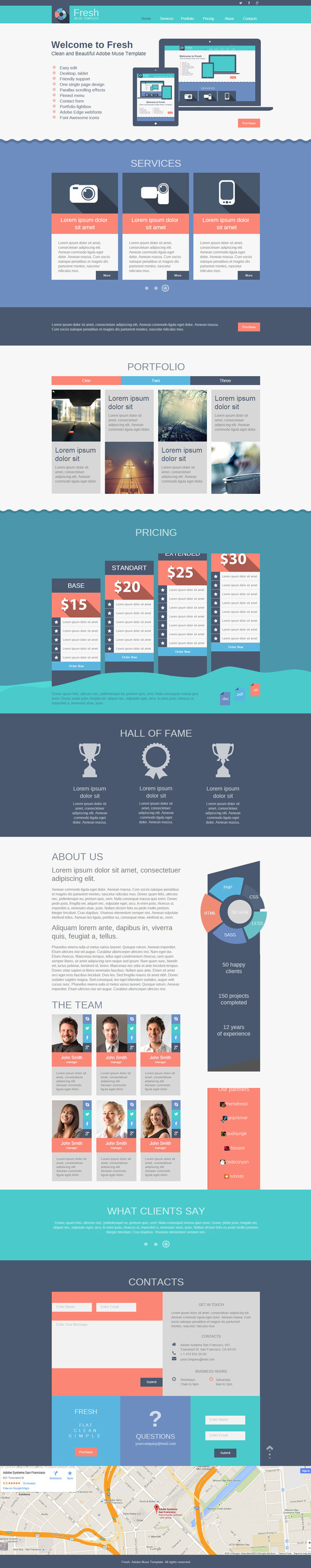 Muse, color, blue #design #website #concept #layout #muse #web