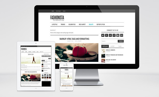 Fashionista : Clean and Responsive Magazine WordPress Theme