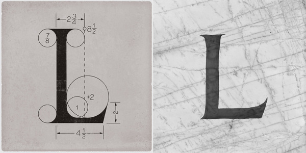 ROMAN L #calligraphy #type #lettering