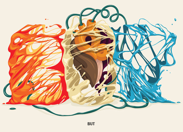 It's Desgutsting #slimy #body #desgutsting #illustration #colors #organic #typography