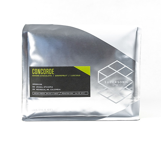 Packaging for the specialty coffee company, Supersonic. #packaging #coffee #specialtycoffee #branding #package