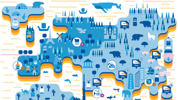 BBVA infographics on Behance #world #map