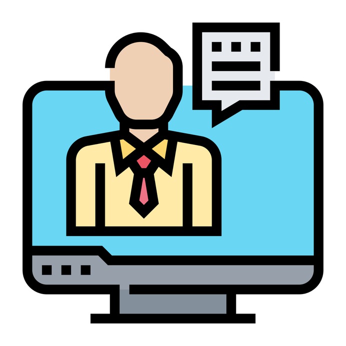 See more icon inspiration related to interview, video, user, human resources, video conference, reunion, electronics, conference, communications, meeting, social media, business, people, technology and computer on Flaticon.
