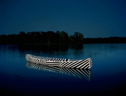 carrie schneider | mint #line #photo #illustration #photography #lake #canoe