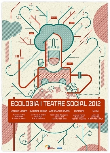 Ecologia i Teatre Social on the Behance Network #brochure #illustration #design #poster