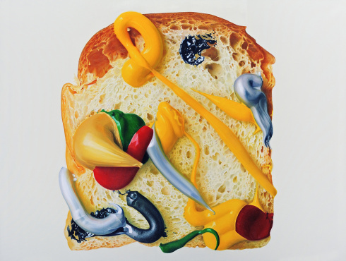 Gede Mahendra Yasa-Bread Talk #2-2010-150x200cm-Oil on canvas