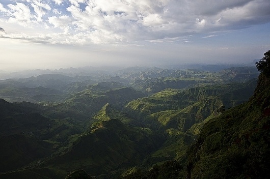 Sunset on the Simien Mountains | Flickr - Photo Sharing! #green #sky #mountain #landscape
