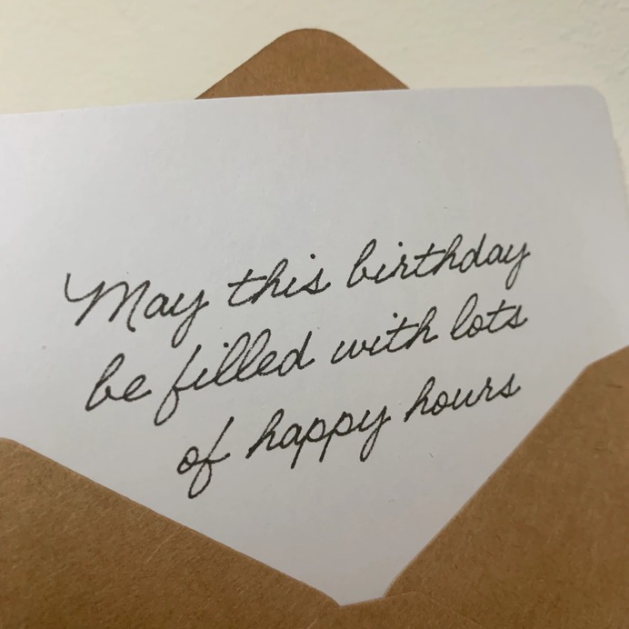Birthday gift message