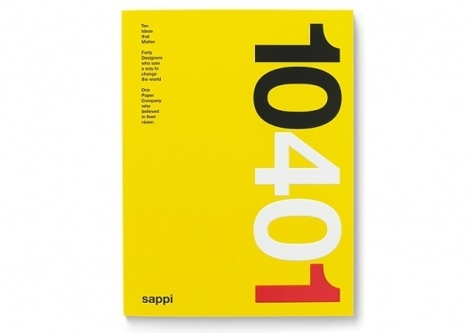 Sappi "Ideas that Matter" anniversary | VSA Partners #vsa #print #yellow #sappi #book #partners #typography