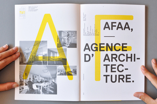Julie Michel | Designer indÃ©pendante Ã Lyon | AFAA Architecture #print #grid #spread #layout #typography