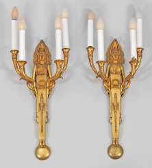 Pair of large Empire wall appliques