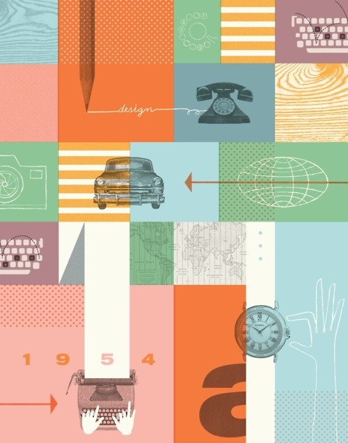 Fossil Brand Poster #illustration #layout #vintage