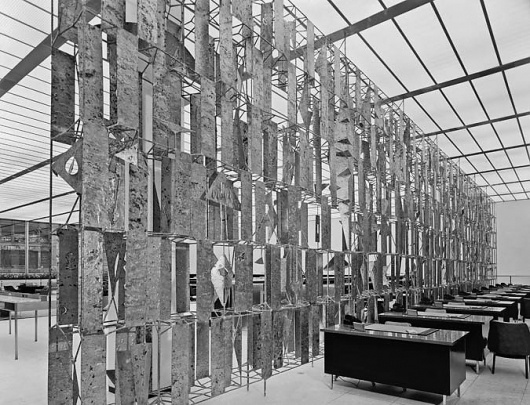 Glass Half Full - The Architect's Newspaper #scupture #bertoia #1950s #harry #interiors #gordon #architecture #bunshaft
