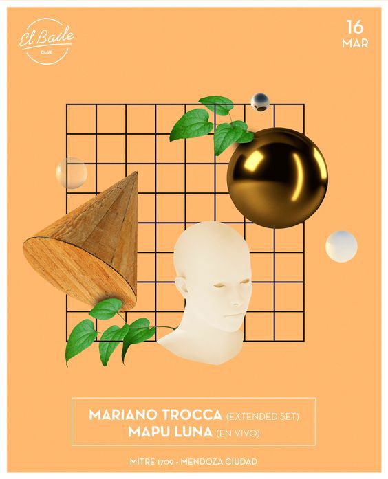 Flyer for El Baile, Mendoza, Argentina.