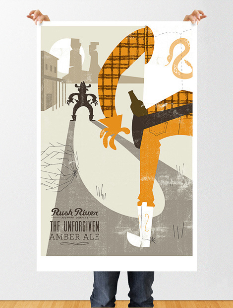 Poster inspiration example #382: Rush River The Unforgiven Poster #beer #poster
