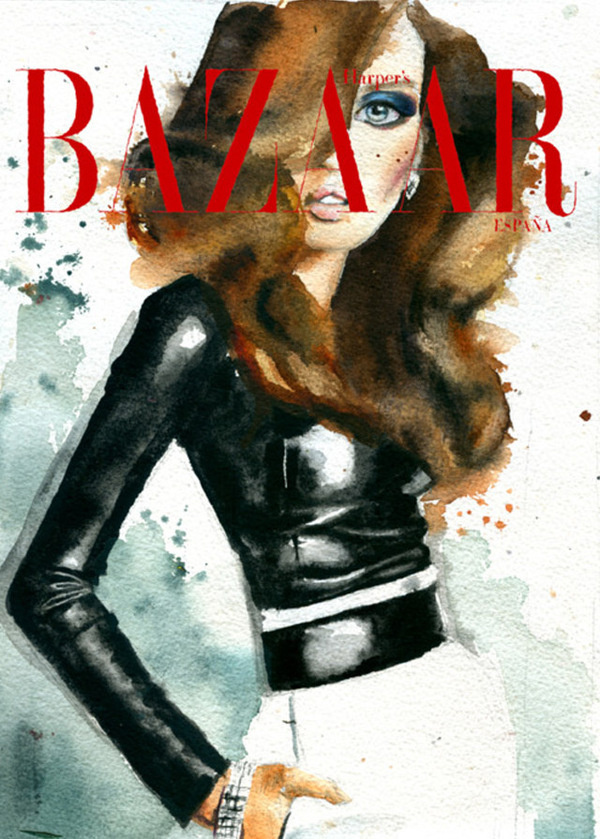 fashion illustration _ Marcela Gutiérrez #fashion #cover #illustration #watercolor
