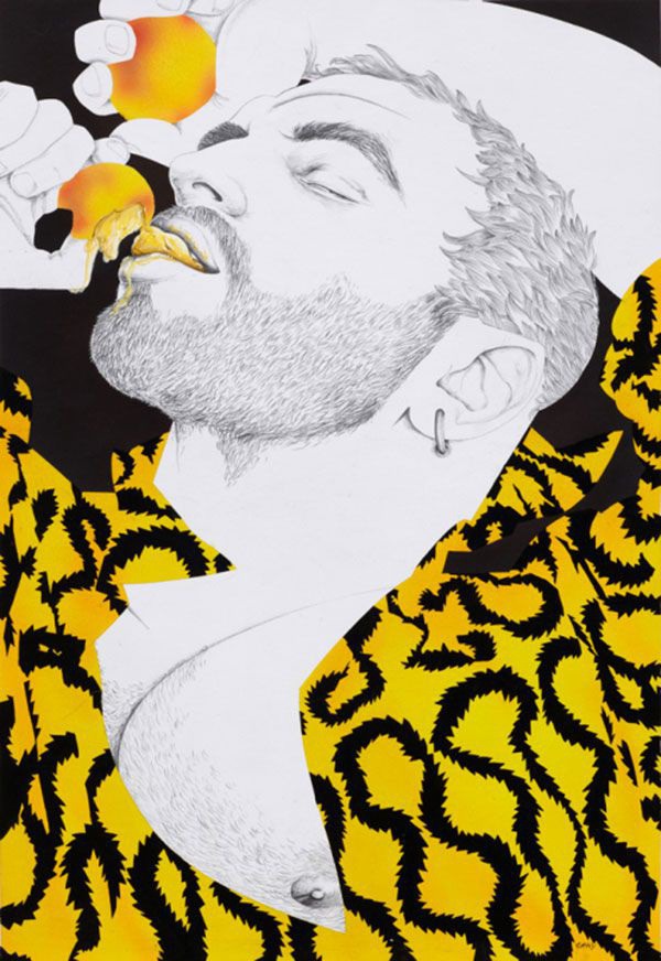 Dibujo de chico gay tumbado by richard gray