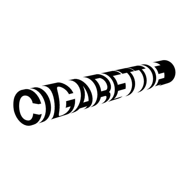 Cigarette #cigarette #davidrico #typeinspiration #helvetica #b&w #customtype #minimalism