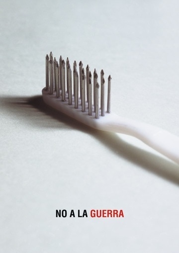 Gráfica social : Isidro Ferrer #ferrer #huesca #spain #war #toothbrush #isidro #poster #nails #no