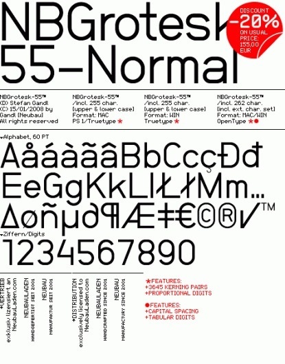 NeubauLaden NB-Typography NBGrotesk-55 Normal™ #font #typography