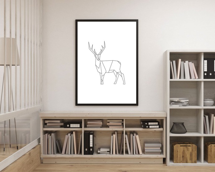 Simple Deer Pattern Poster Design