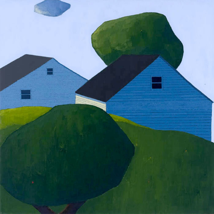 Houses, Clouds and Trees by Scott Redden - #art, #fineart, art
