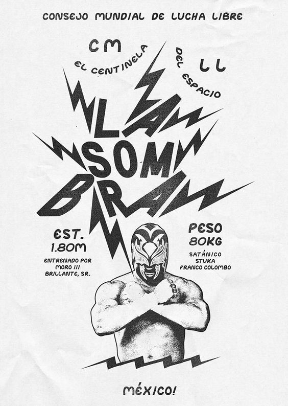 Zoran Lucić’s posters for Lucha Libre - Mexican wrestling - La SomBra