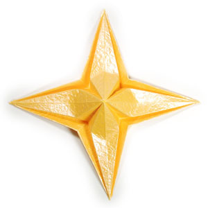 How to make an embossed four-pointed origami star ( http://www.origami-make.org/howto-origami-star.php)