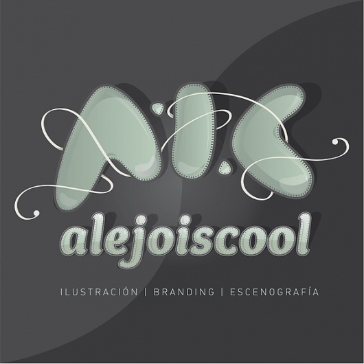 Introducing my new brand 2012 ALEJOISCOOL on the Behance Network #branding #alejo #grey #logo #ecuador