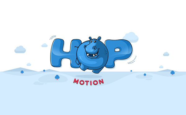 Hop motion #red #design #logo #brand #identity #blue
