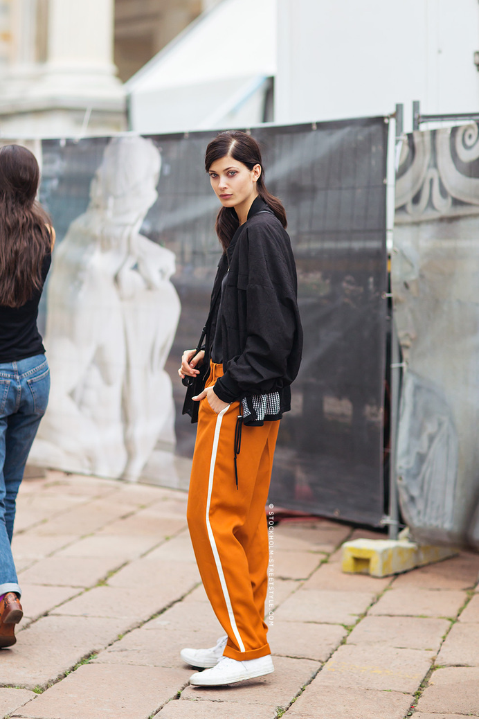 Likes | Tumblr #fashion #trousers #orange #street