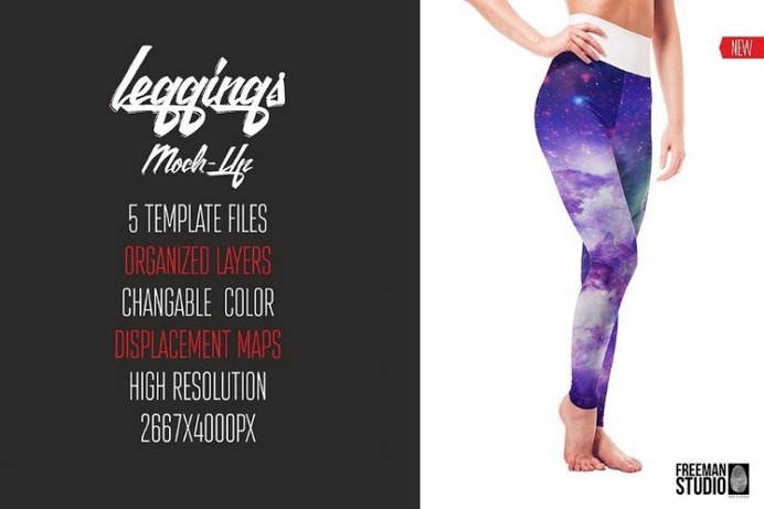 High Resolution Leggings Mockup PSD
