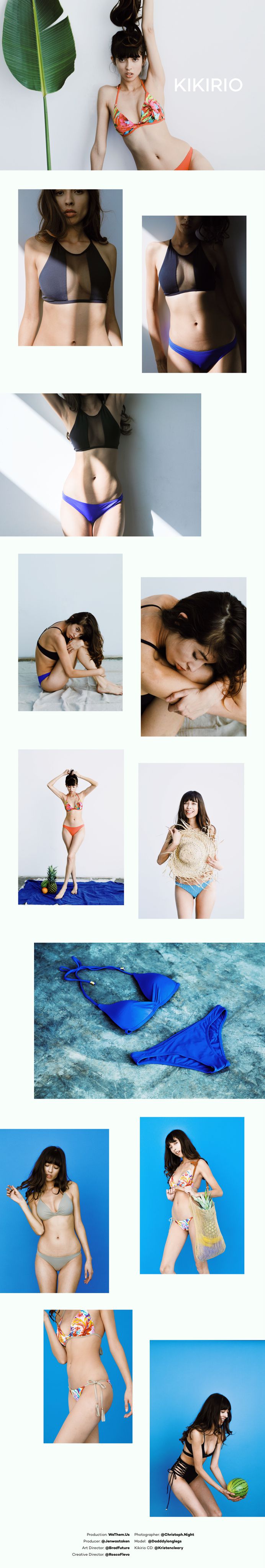 Kikirio - Swim - In-Studio on Behance #roscoflevo #jensanchez #bradfuture #wethemus #art #design #agency #webdesign #branding #kikirio #swimsuit #daddylonglegs #swim #photography
