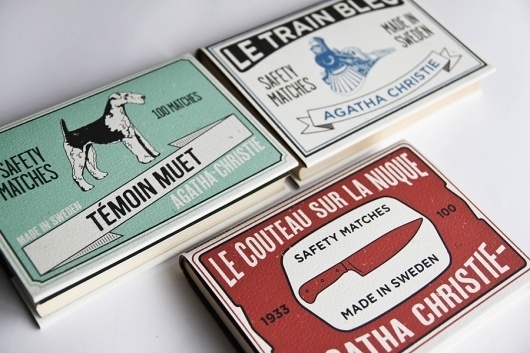 Jaquettes de livre Agatha Christie | Gabriel Lavallée — Designer graphique #matchbox #christie #agatha #book #livre #matches #bookcover