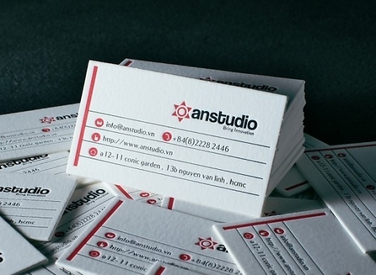 AnStudio - letterpress business card #card #letterpress #business #anstudio