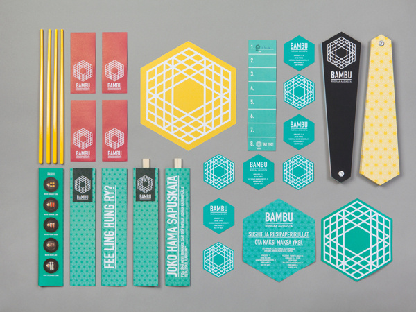 BAMBU #branding #stripes #food #geometric #identity #oriental