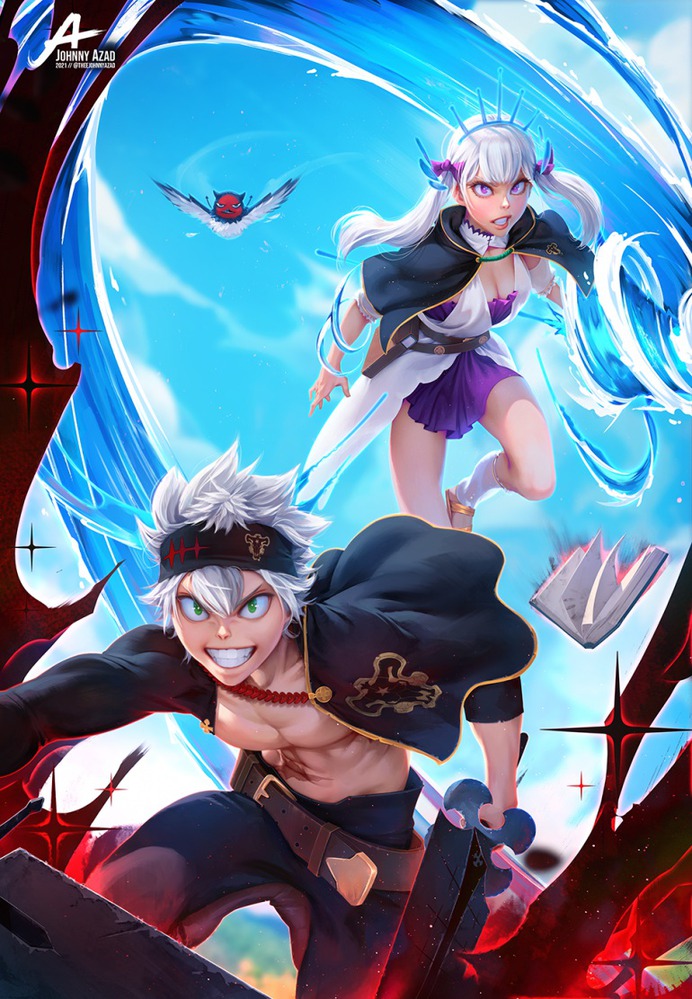 Black Clover // Asta and Noelle by JohnnyAzad