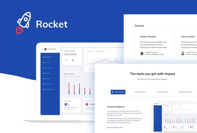 Rocket - SaaS Bootstrap Template Preview