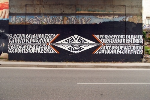 BLAQK #calligraphy #greg #lines #geometry #2012 #blaqk #art #street #papagrigoriou #simek