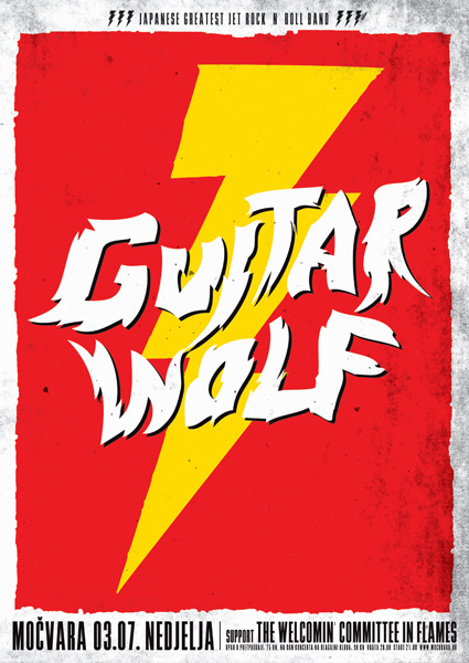 Guitar Wolf - Gig Poster