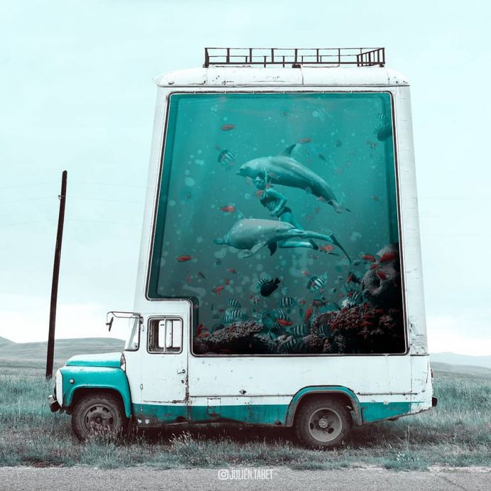 Dreamlike Animals: Whimsical Photo Manipulations by Julien Tabet