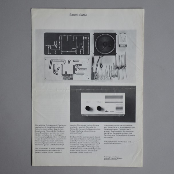 Braun Lectron System brochure 1969 via www.dasprogramm.org